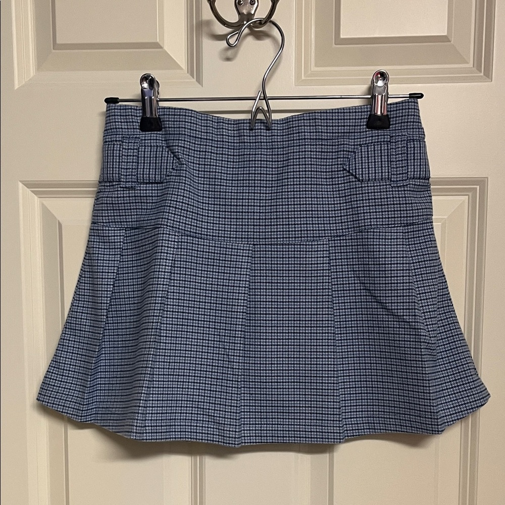 Abercrombie Kids Blue Plaid Mini Skirt